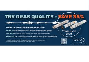Trade in your old microphone for GRAS microphones - save 35%