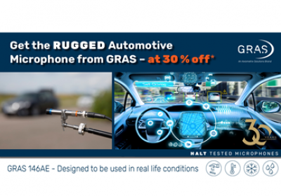 Get the Rugged Automotive Microphone from GRAS – at 30 % off