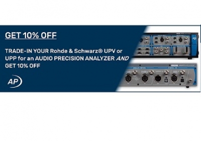 Đổi máy R&S cũ lấy máy Audio Precision mới nhận giảm giá 10%