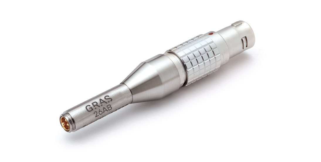 Bộ tiền khuếch đại đa năng GRAS 26AB 1/4"-1/2" với đầu nối tích hợp.