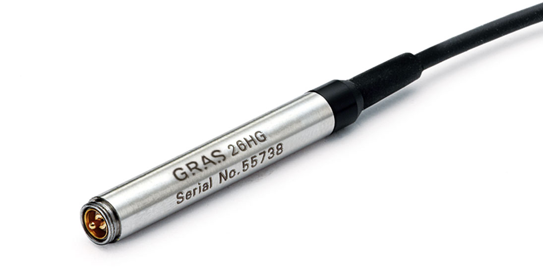 Bộ tiền khuếch đại GRAS 26HG 1/4" với cáp tích hợp 3 m, tần số thấp.