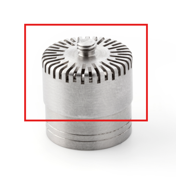 Lưới bảo vệ micro GRAS RA0427 1/2" với ren M3 ở phía trên.