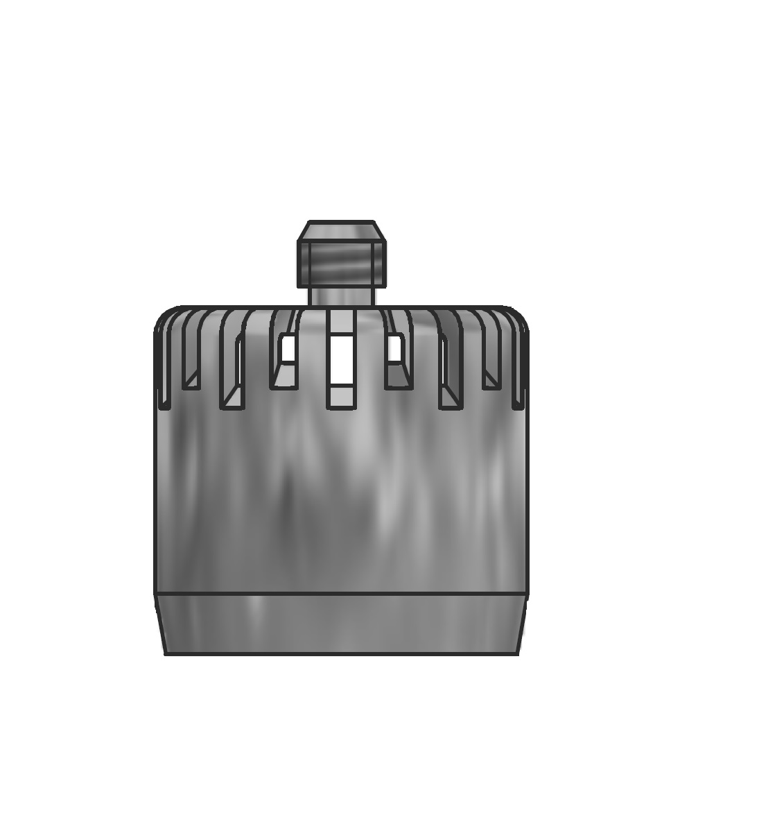 Lưới bảo vệ micro GRAS RA0428 1/4" với ren M1,6 ở phía trên.